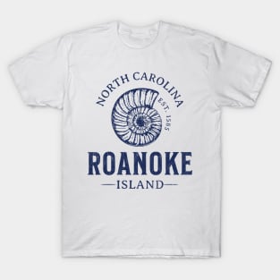 Roanoke Island, NC Summertime Vacationing Seashell T-Shirt